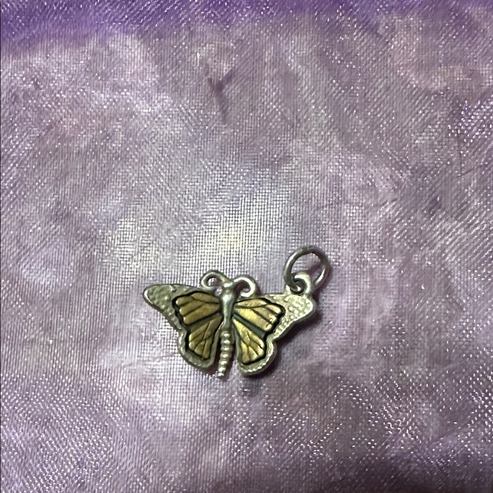 James Avery Silver and Gold Butterfly Pendant